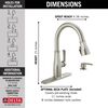 Single Handle Pull-Down Kitchen with Soap Dispenser and ShieldSpray Technology