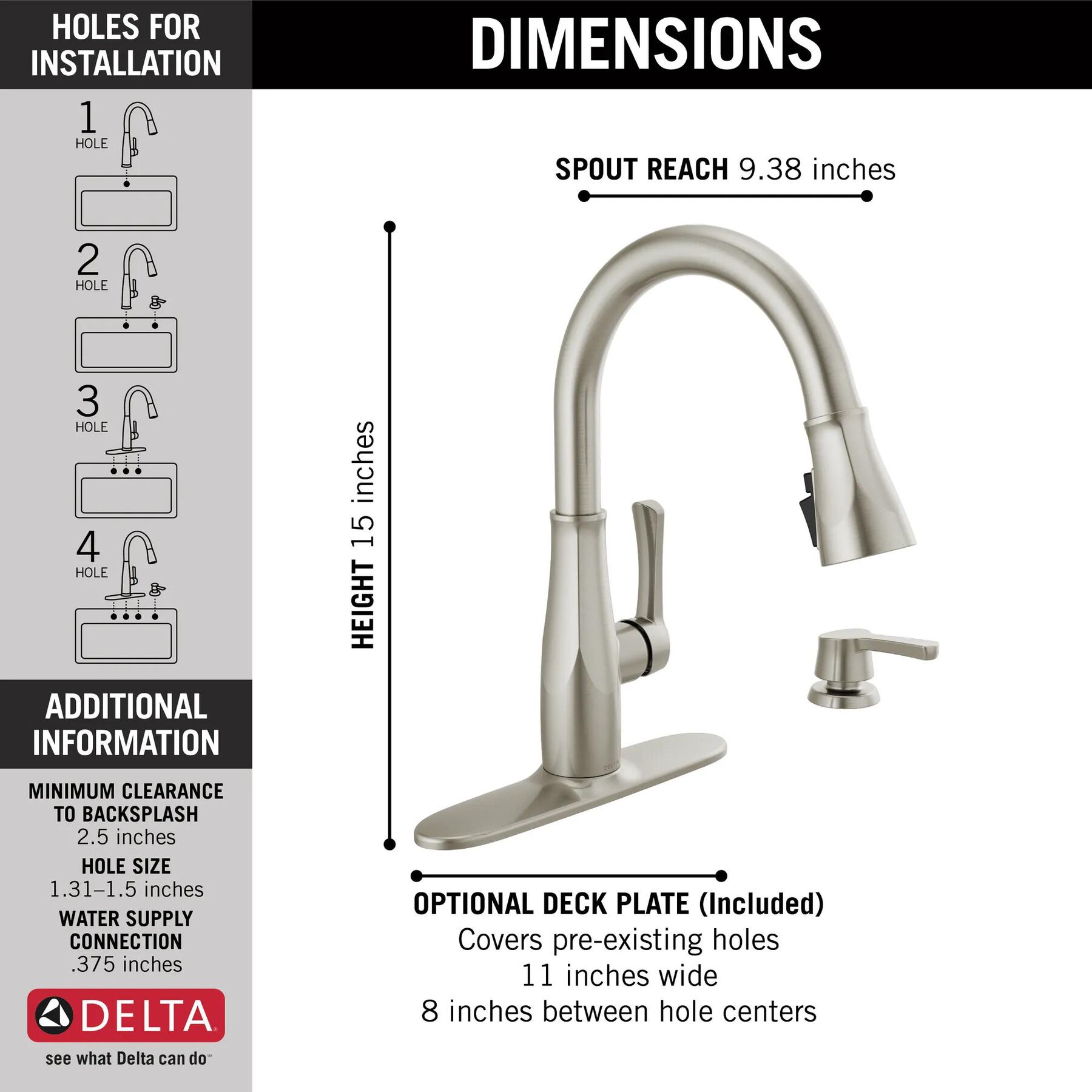 Single Handle Pull-Down Kitchen with Soap Dispenser and ShieldSpray Technology