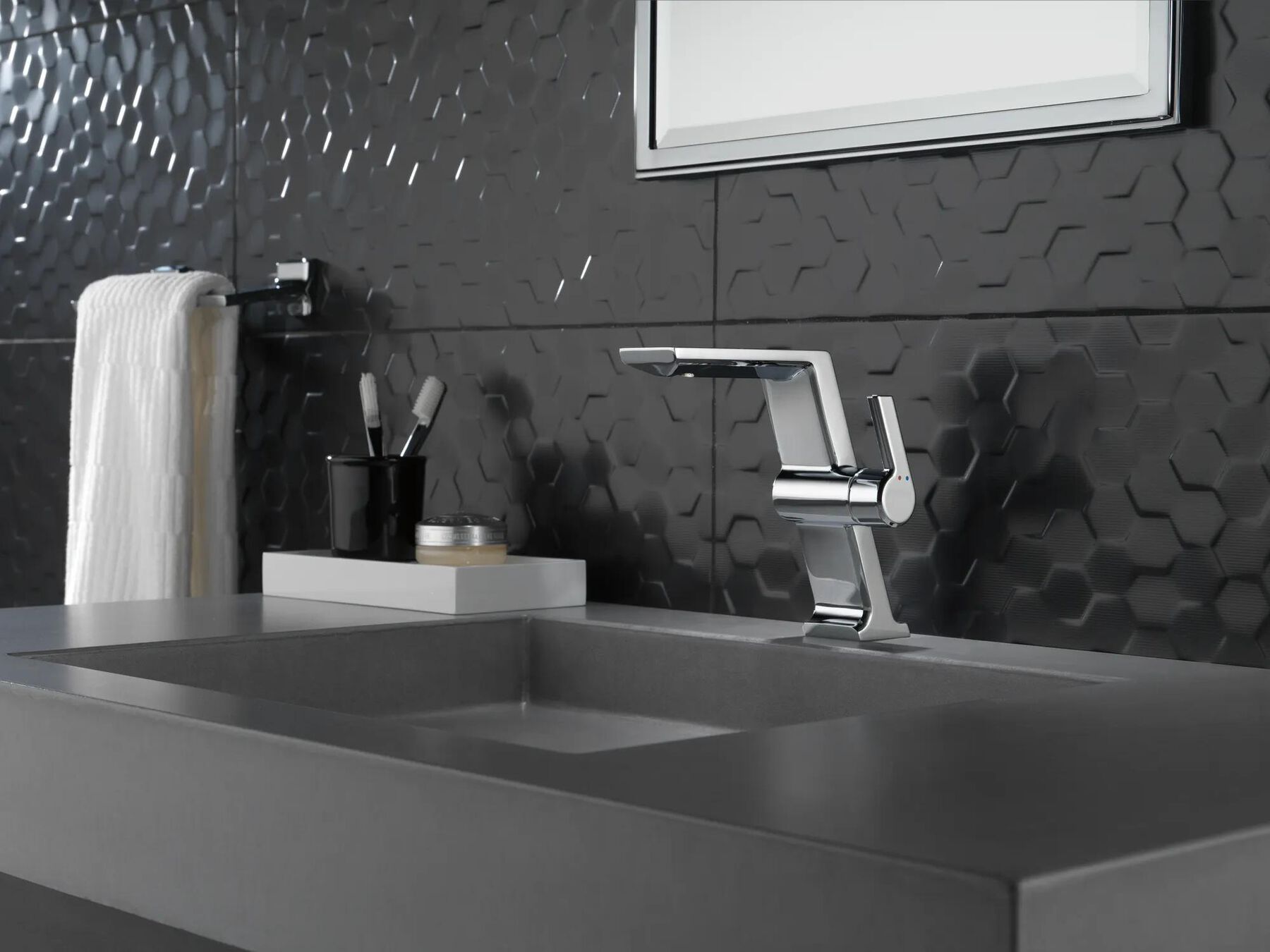 Single Handle Mid-Height Vessel Bathroom Faucet