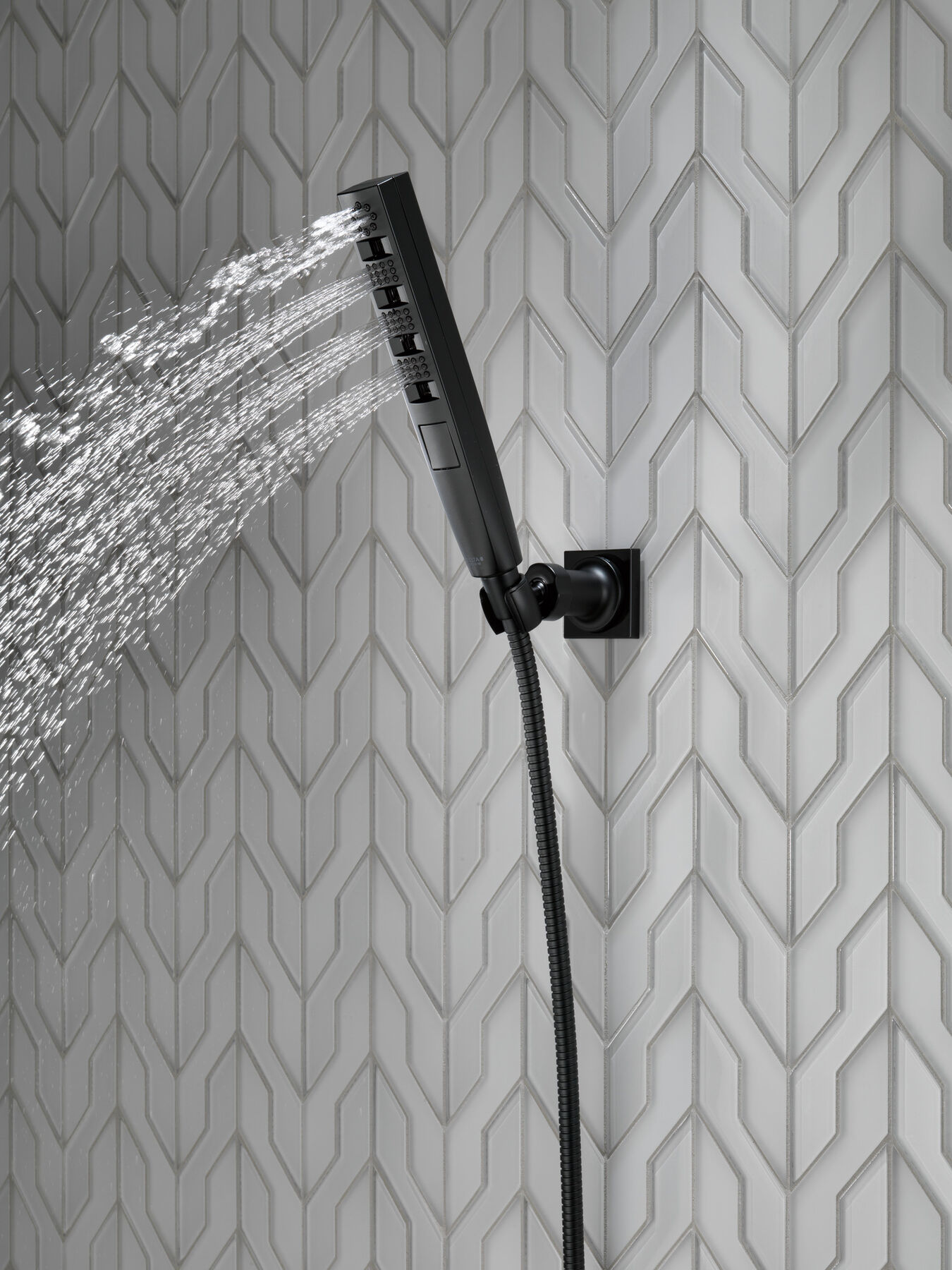 H<sub>2</sub>Okinetic&reg; 4-Setting Wall Mount Hand Shower