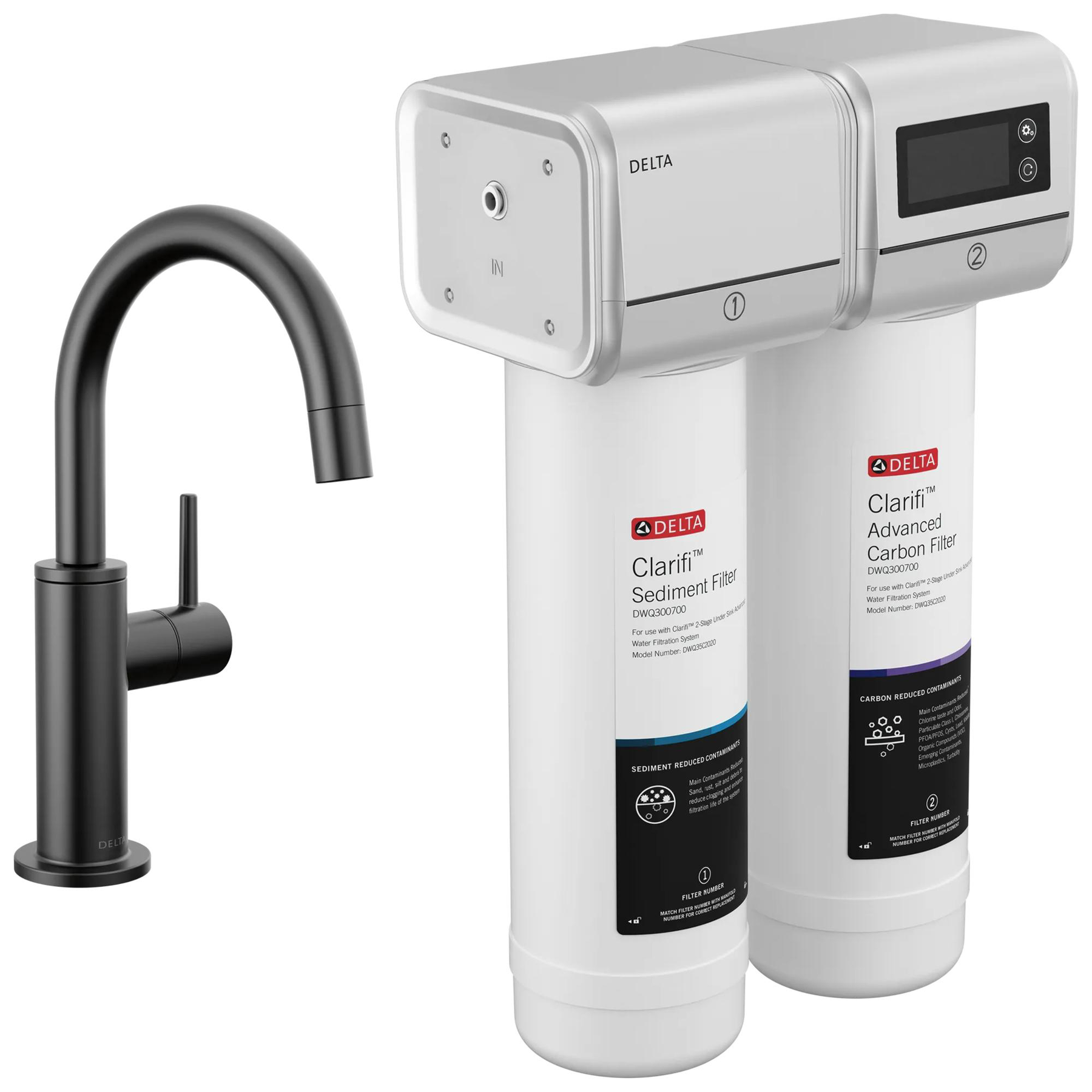 2-Stage Water Filtration System with Beverage Faucet Bundle
