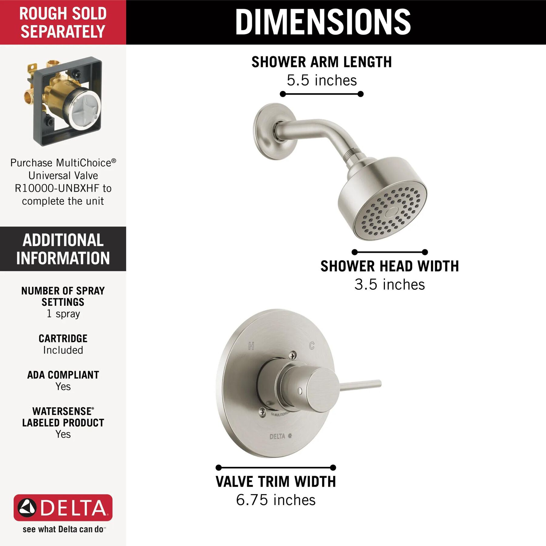 Monitor 14 Series Shower Trim