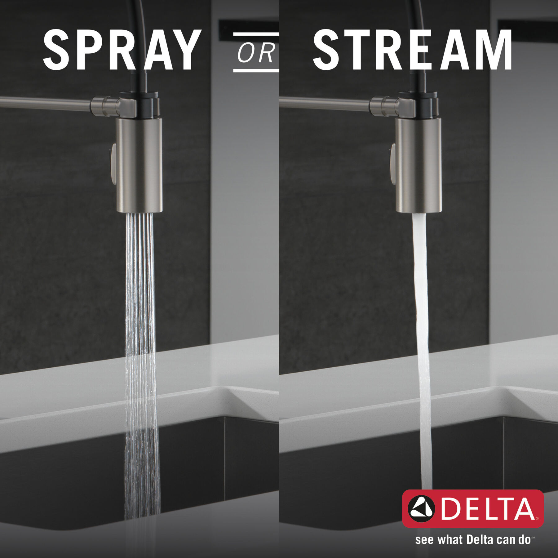 Single-Handle Pull-Down Spring Kitchen Faucet (Recertified)