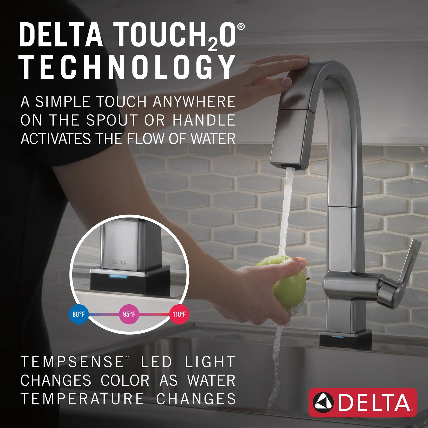 Single Handle Pull-Down Bar/Prep Faucet With Touch<sub>2</sub>O&reg; Technology