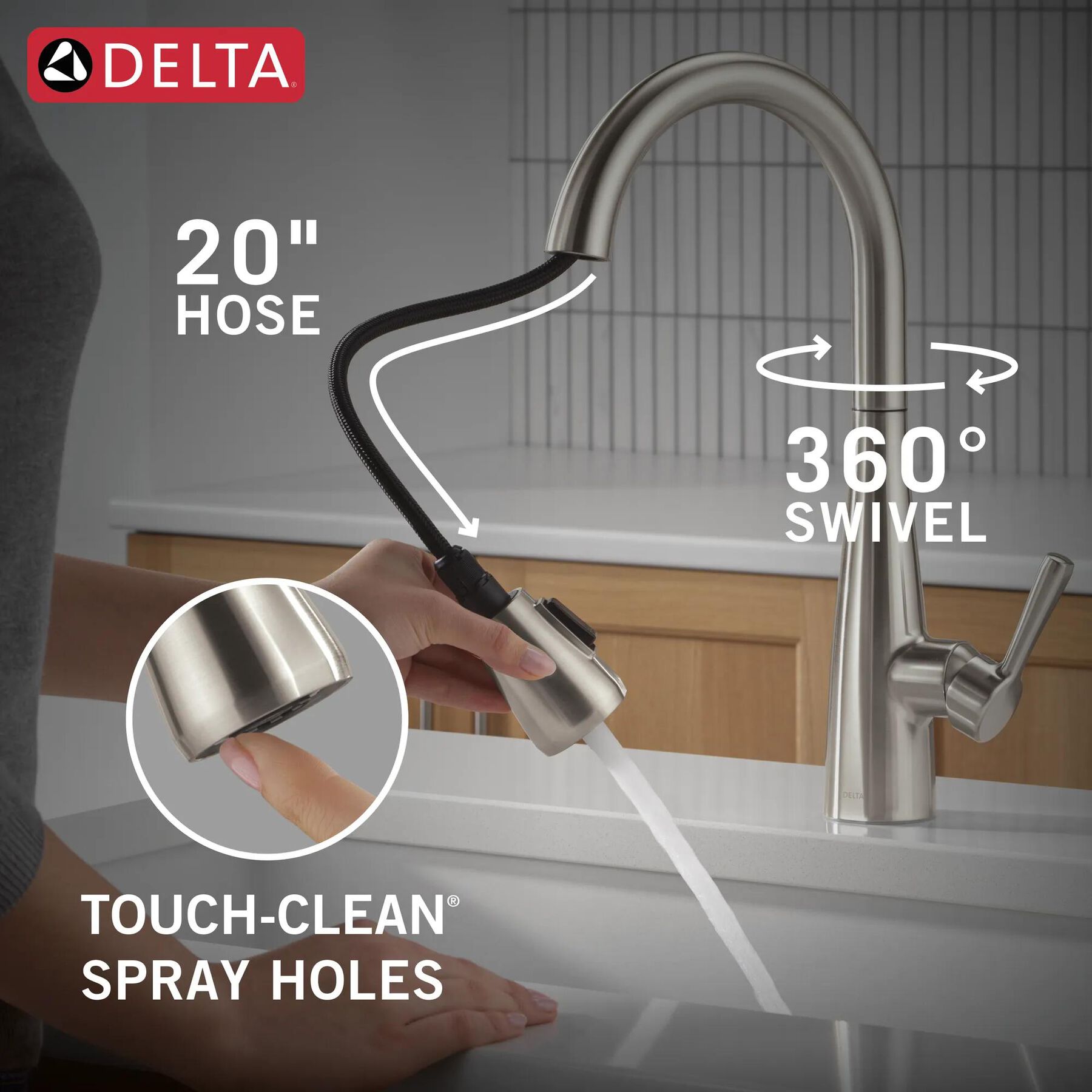 Single Handle Pull-Down Kitchen Faucet (Recertified)