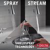 Single Handle Pull-Down Kitchen Faucet with Soap Dispenser and ShieldSpray Technology