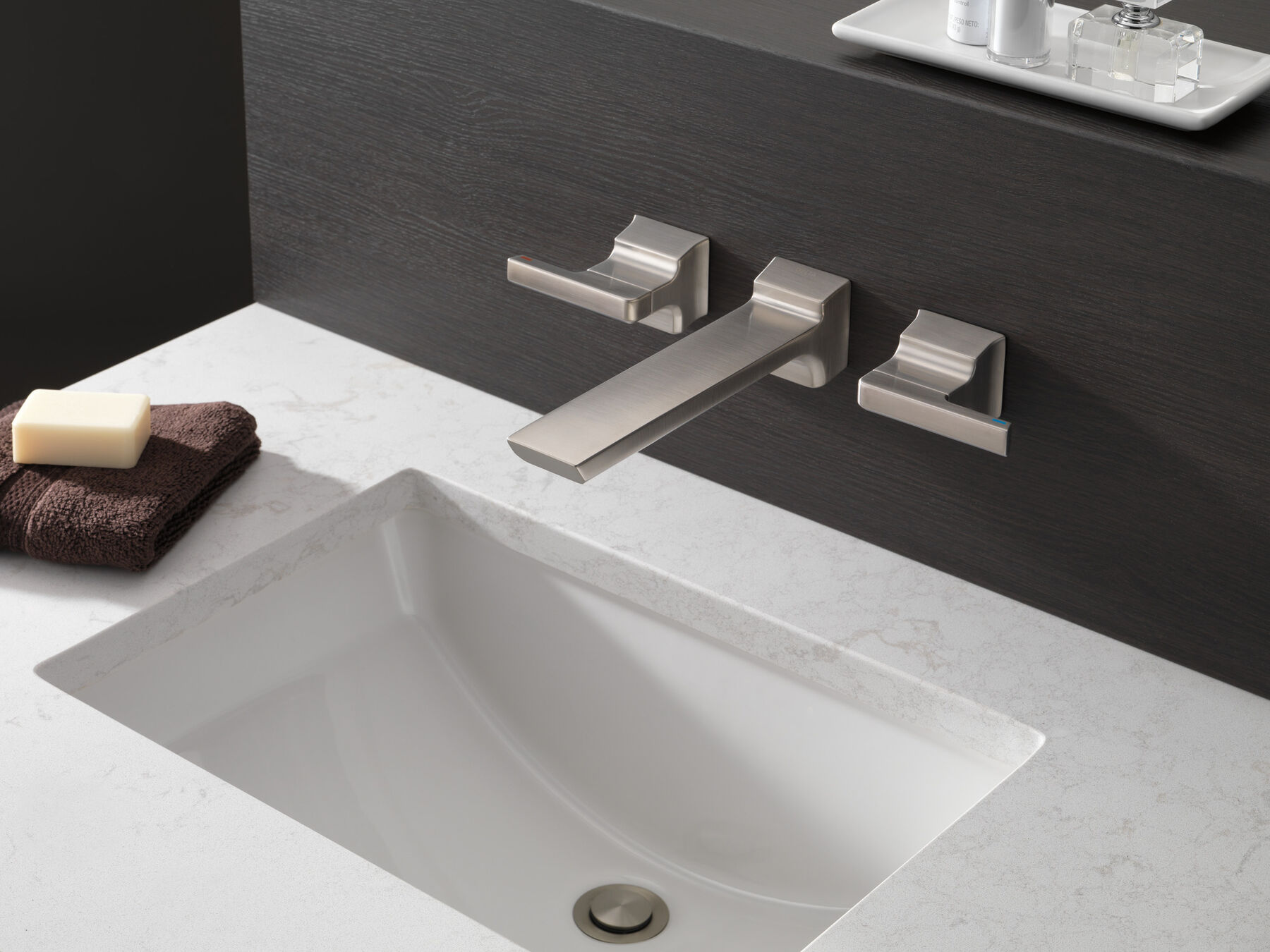 Two-Handle Wall Mount Bathroom Faucet Trim