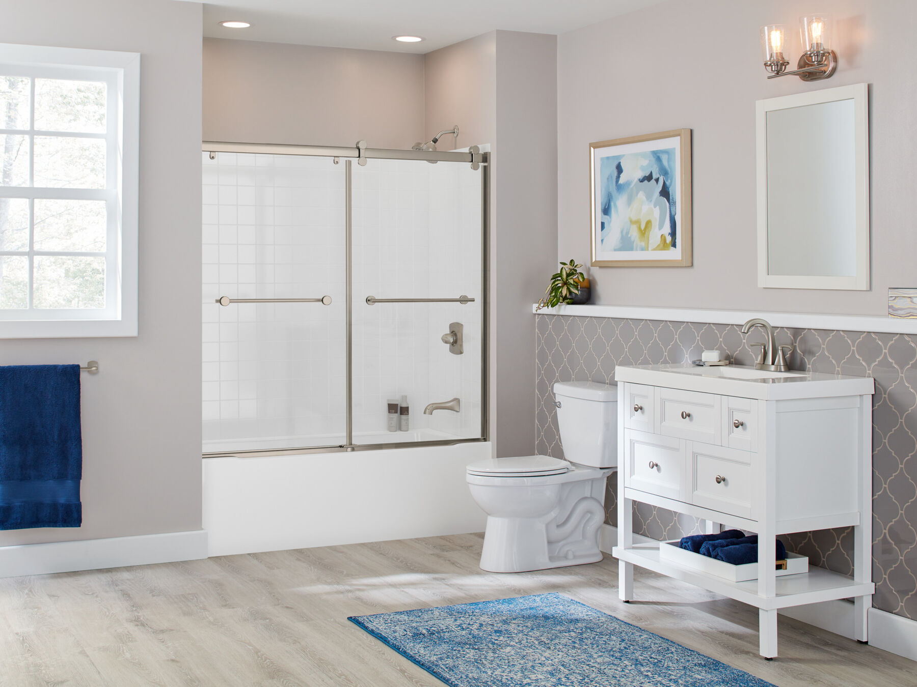 Two Handle Centerset Bathroom Faucet