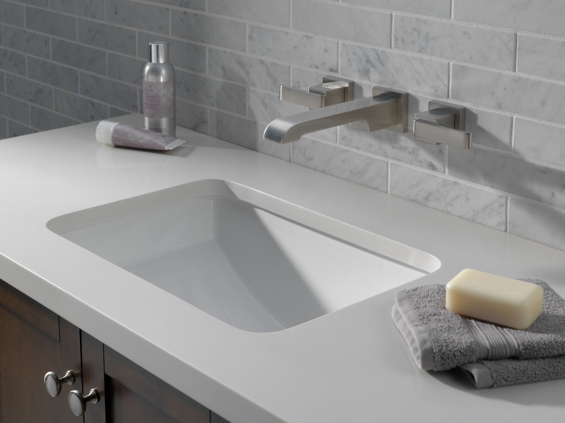 Two Handle Wall Mount Bathroom Faucet Trim