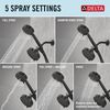 5-Setting Two-in-One Combination Shower with Additional Mount