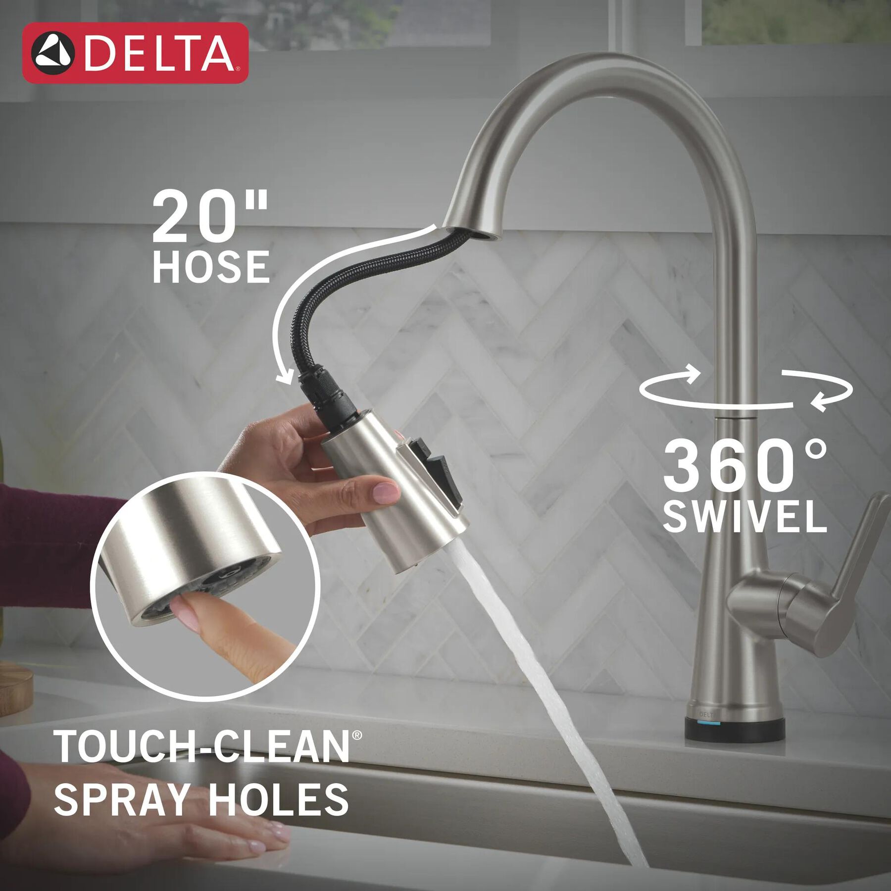Touch2O&reg; Pull-Down Kitchen w/Soap (Recertified)