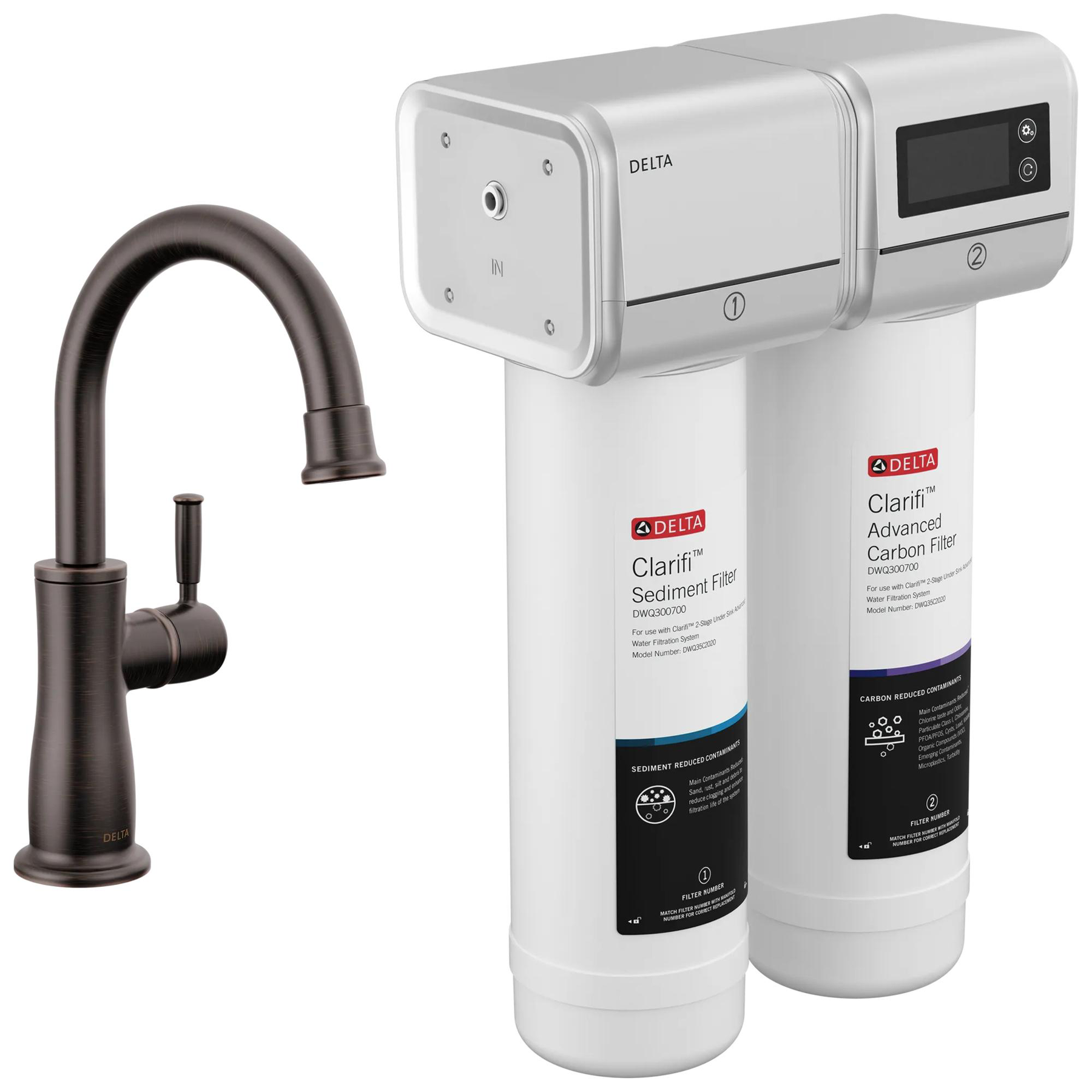 2-Stage Water Filtration System with Beverage Faucet Bundle