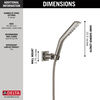 H<sub>2</sub>Okinetic&reg; 3-Setting Wall Mount Hand Shower