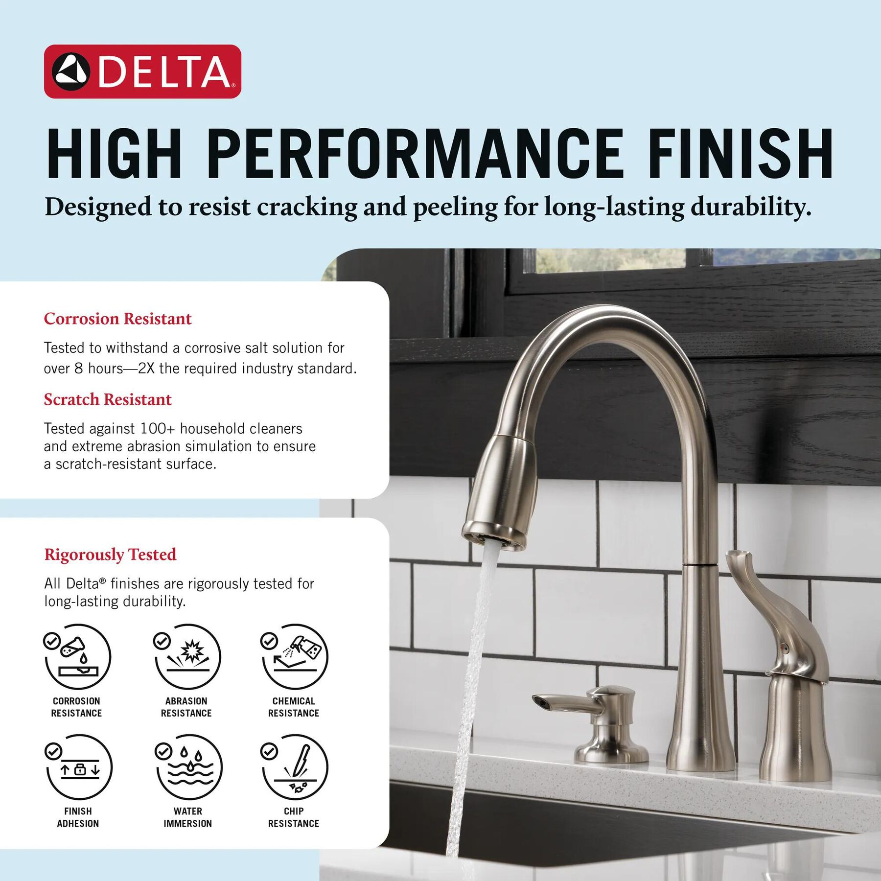 Single Handle Pull-Down Kitchen Faucet with Soap Dispenser