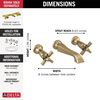Two Handle Wall Mount Bathroom Faucet Trim Only