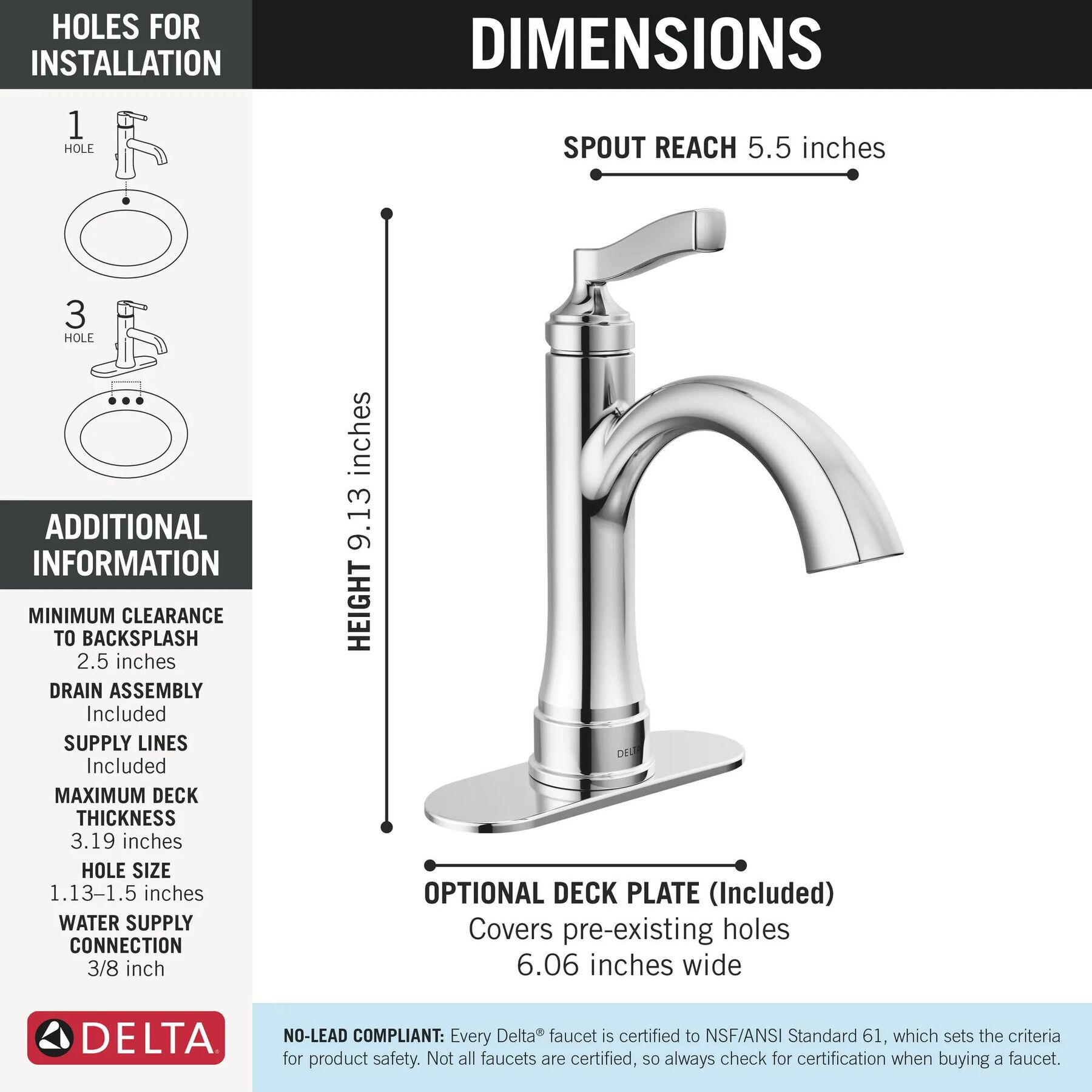 Single Handle Bathroom Faucet