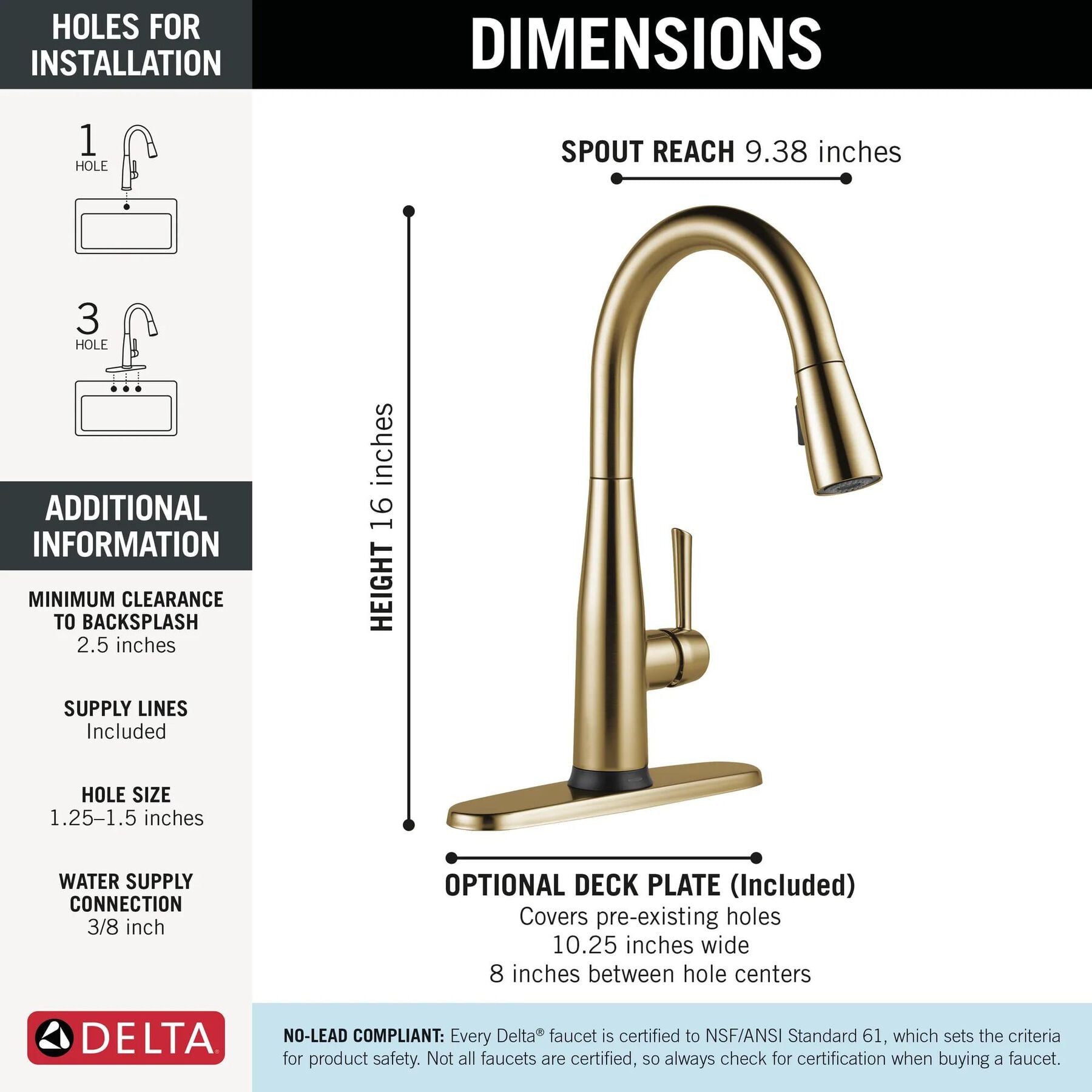 Touch<sub>2</sub>O&reg; Technology Kitchen Faucet with Touchless Technology (Recertified)