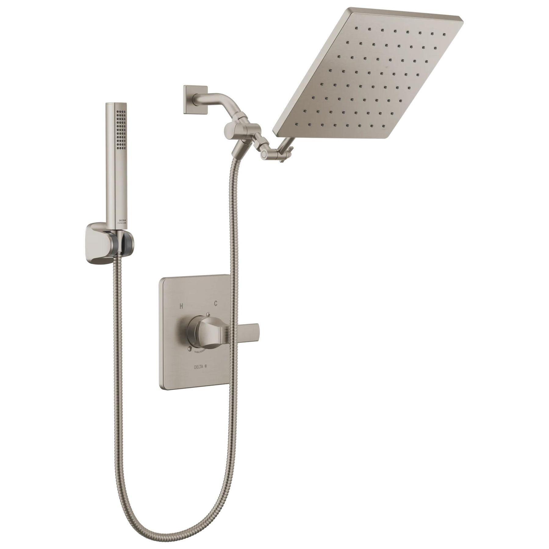 Monitor 14 Series Shower Trim with 10-Inch Raincan Combination Showerhead Bundle