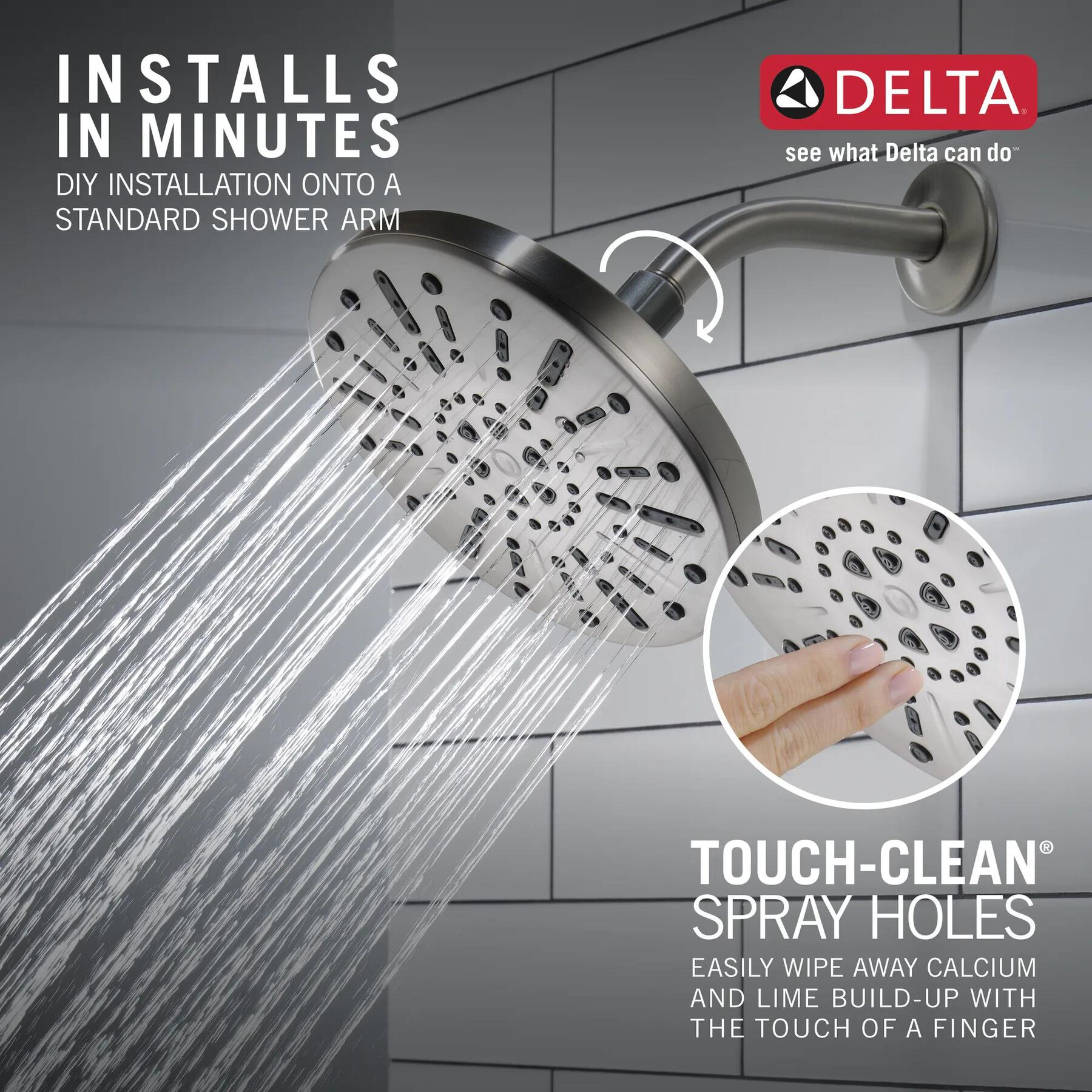 4-Setting Raincan Shower Head (Recertified)