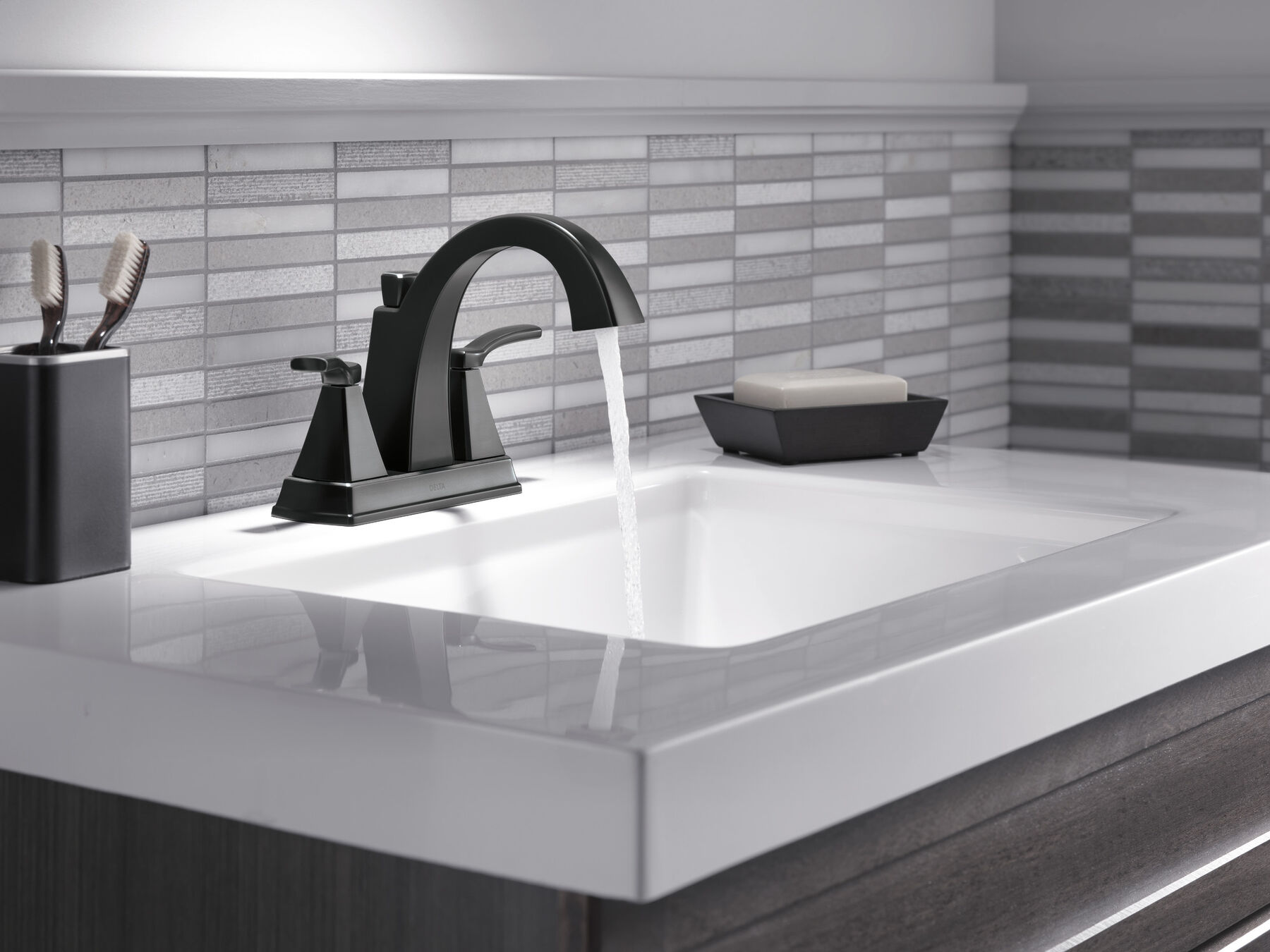 Two Handle Centerset Bathroom Faucet