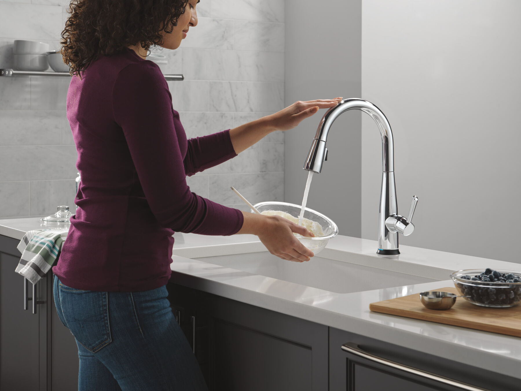 VoiceIQ&reg; Single Handle Pull-Down Faucet with Touch<sub>2</sub>O&reg; Technology