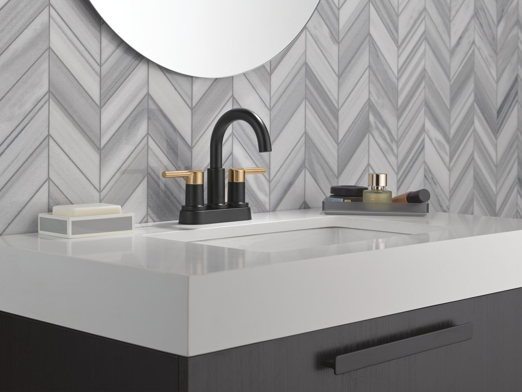Two Handle Centerset Bathroom Faucet