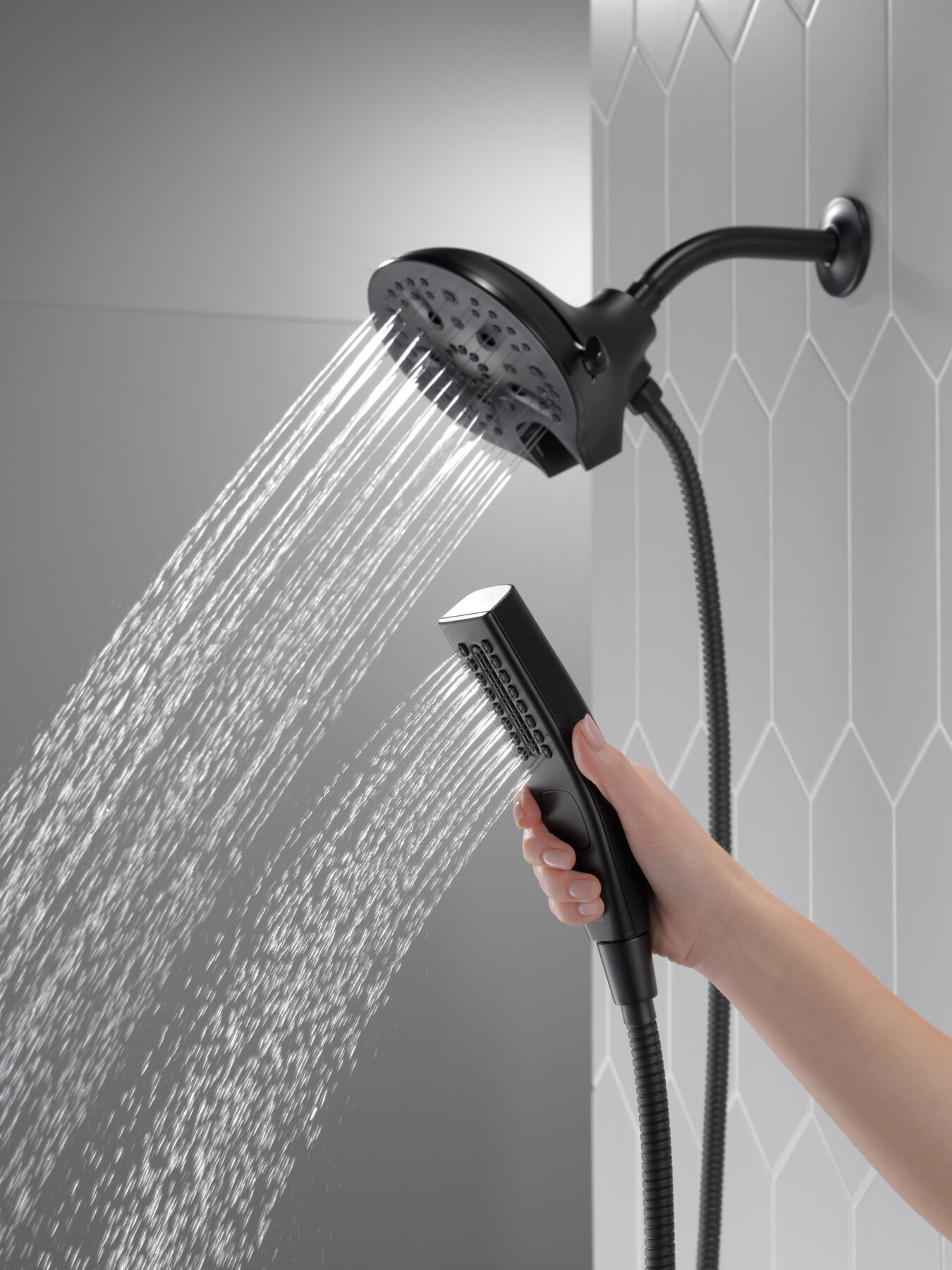 In2ition&reg; H<sub>2</sub>Okinetic&reg; 5-Setting Two-in-One Shower (Recertified)