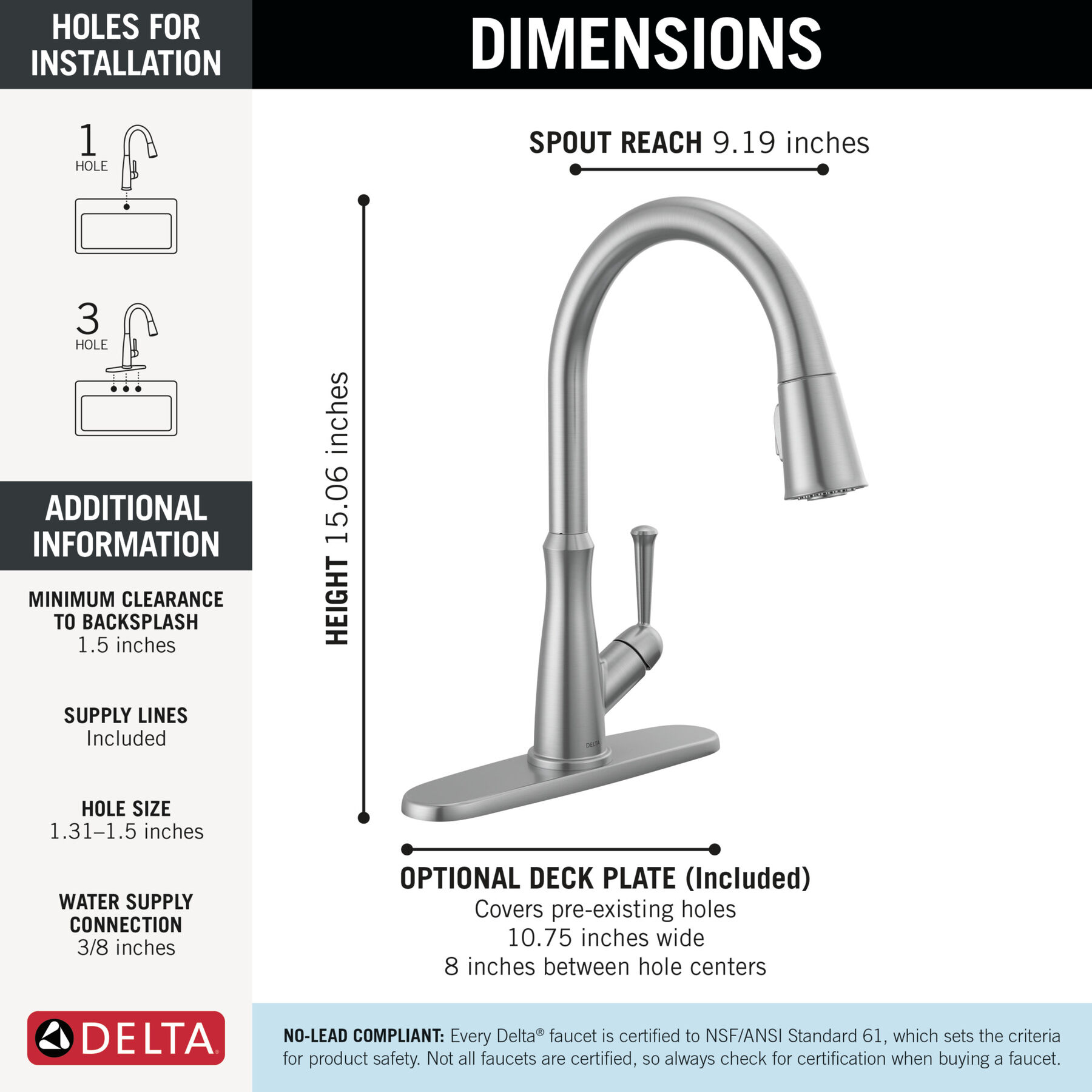 Single Handle Pull-Down Kitchen Faucet