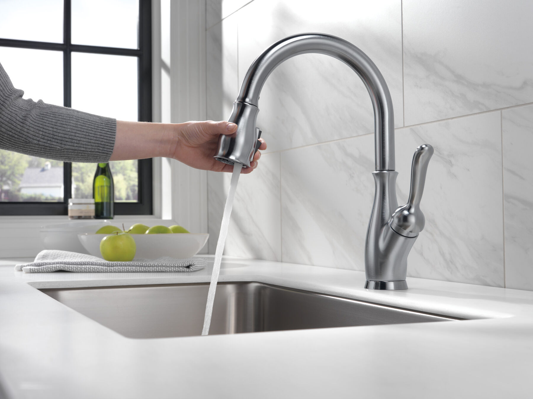 Single Handle Pull-Down Kitchen Faucet with ShieldSpray&reg; Technology