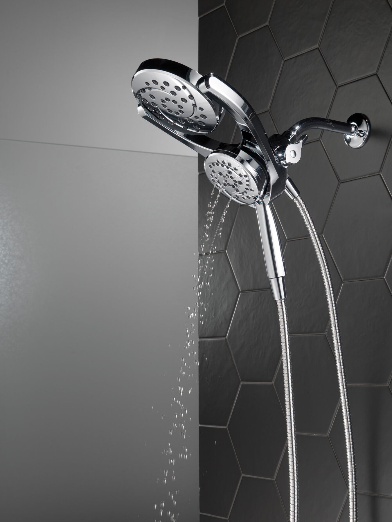 HydroRain&reg; 4-Setting Two-in-One Shower Head