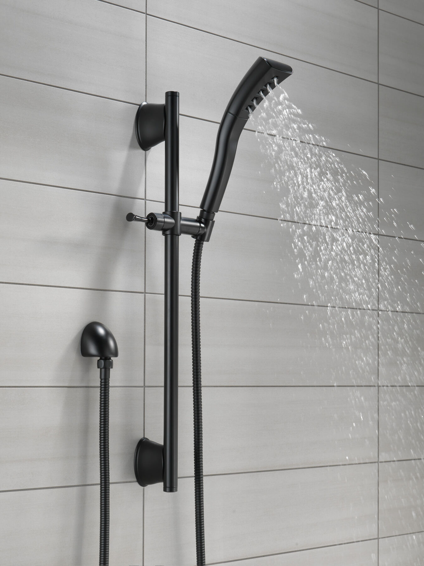 H<sub>2</sub>Okinetic&reg; Single-Setting Slide Bar Hand Shower