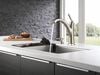 Single Handle Pull-Out Kitchen Faucet with Soap Dispenser