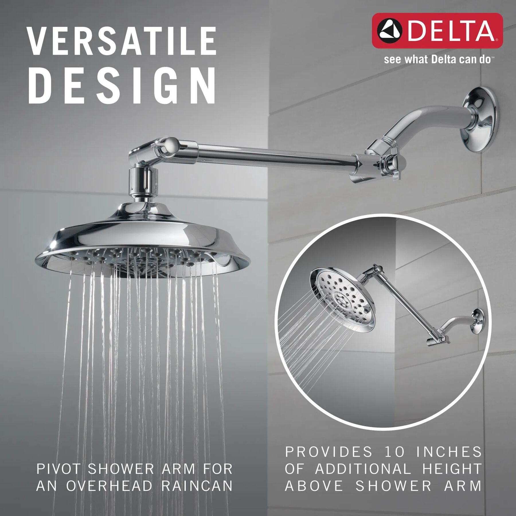 Shower Head with Adjustable Arm