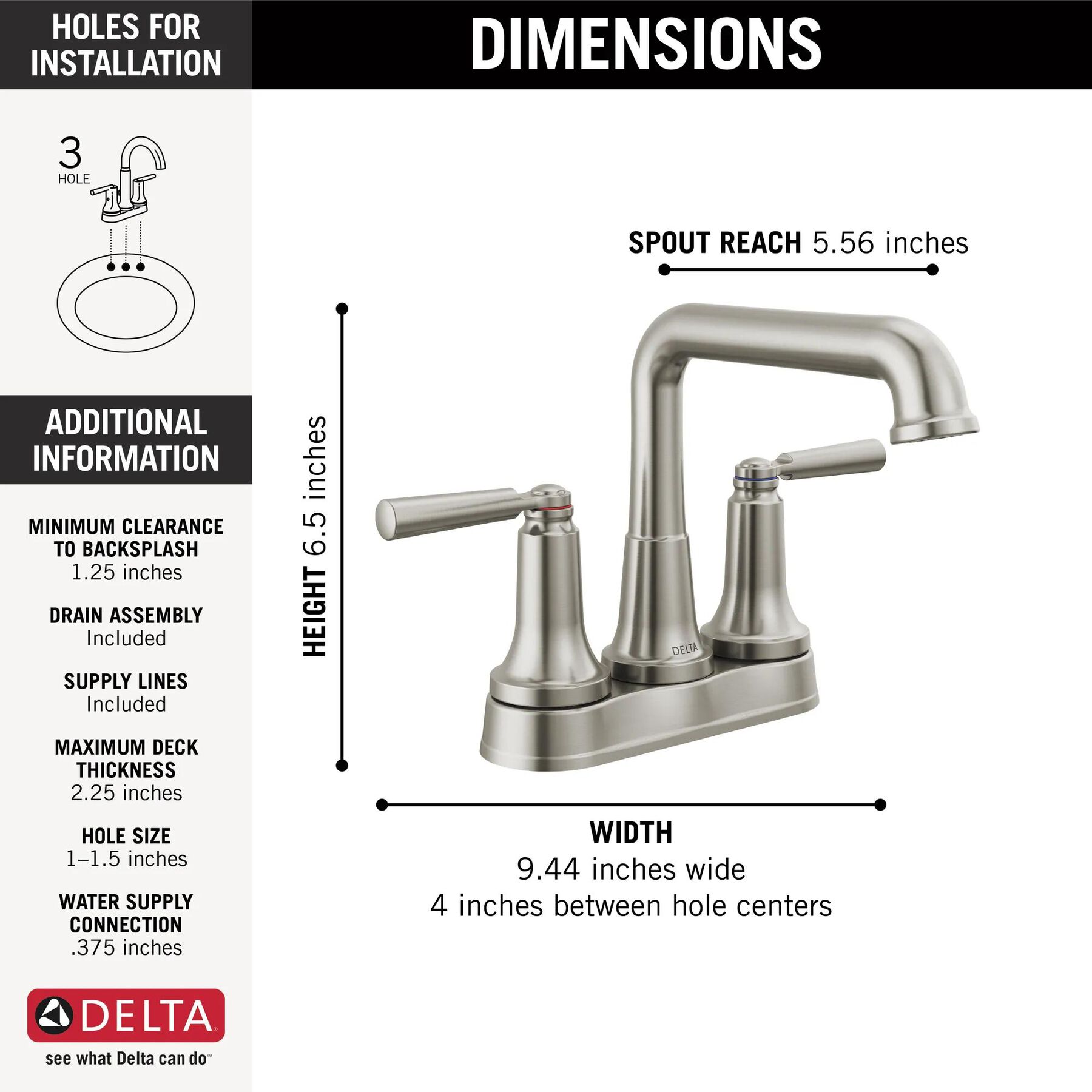 Centerset Bathroom Faucet (Recertified)
