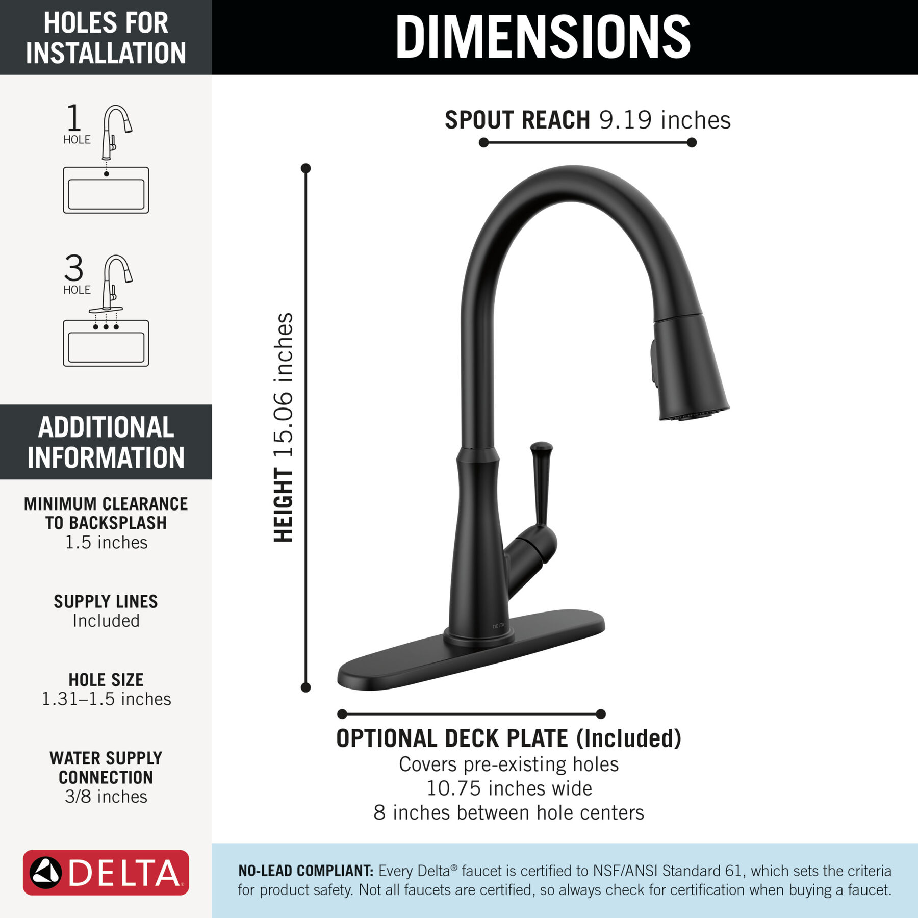 Single Handle Pull-Down Kitchen Faucet