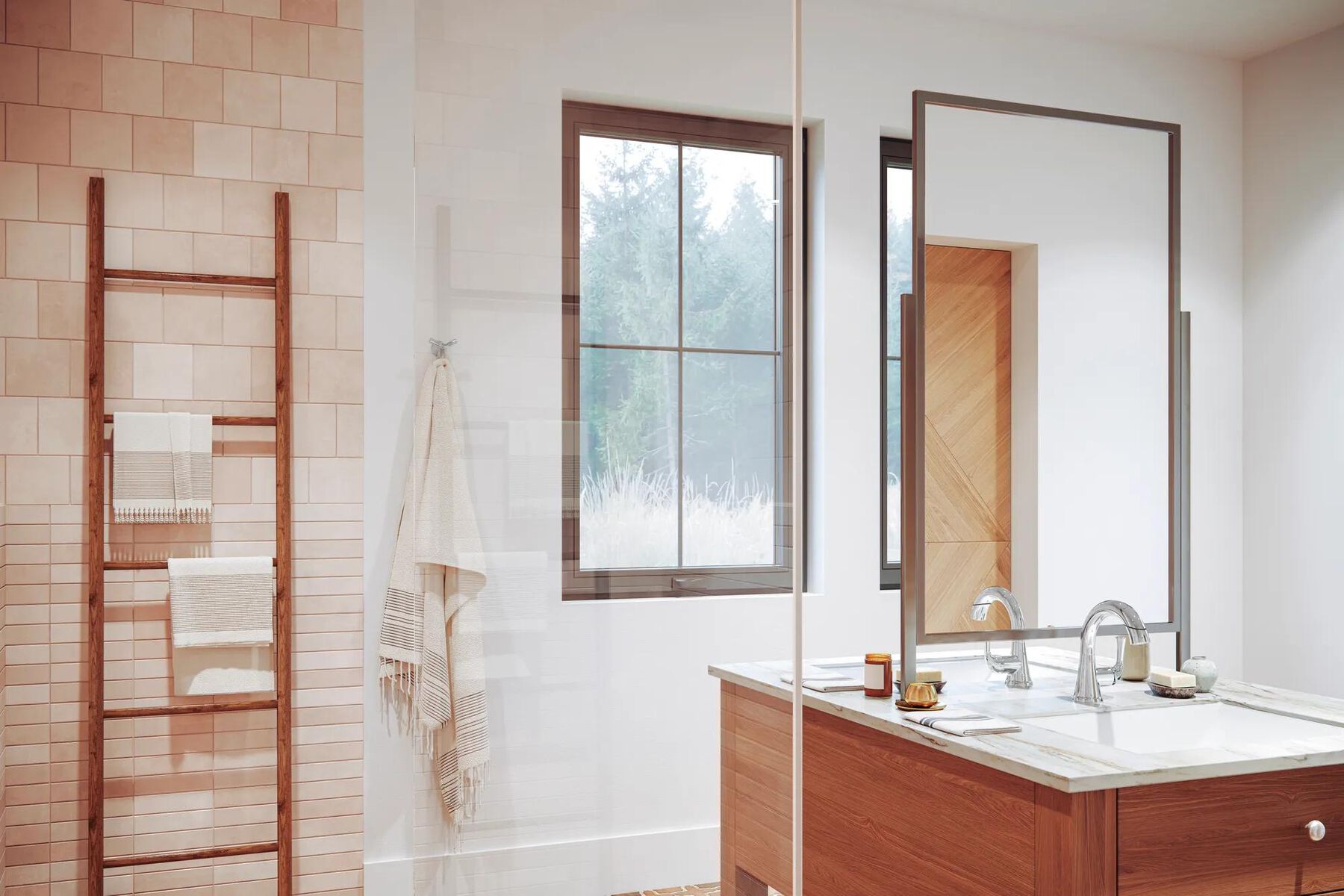 Single Handle Pull-Down Bathroom Faucet