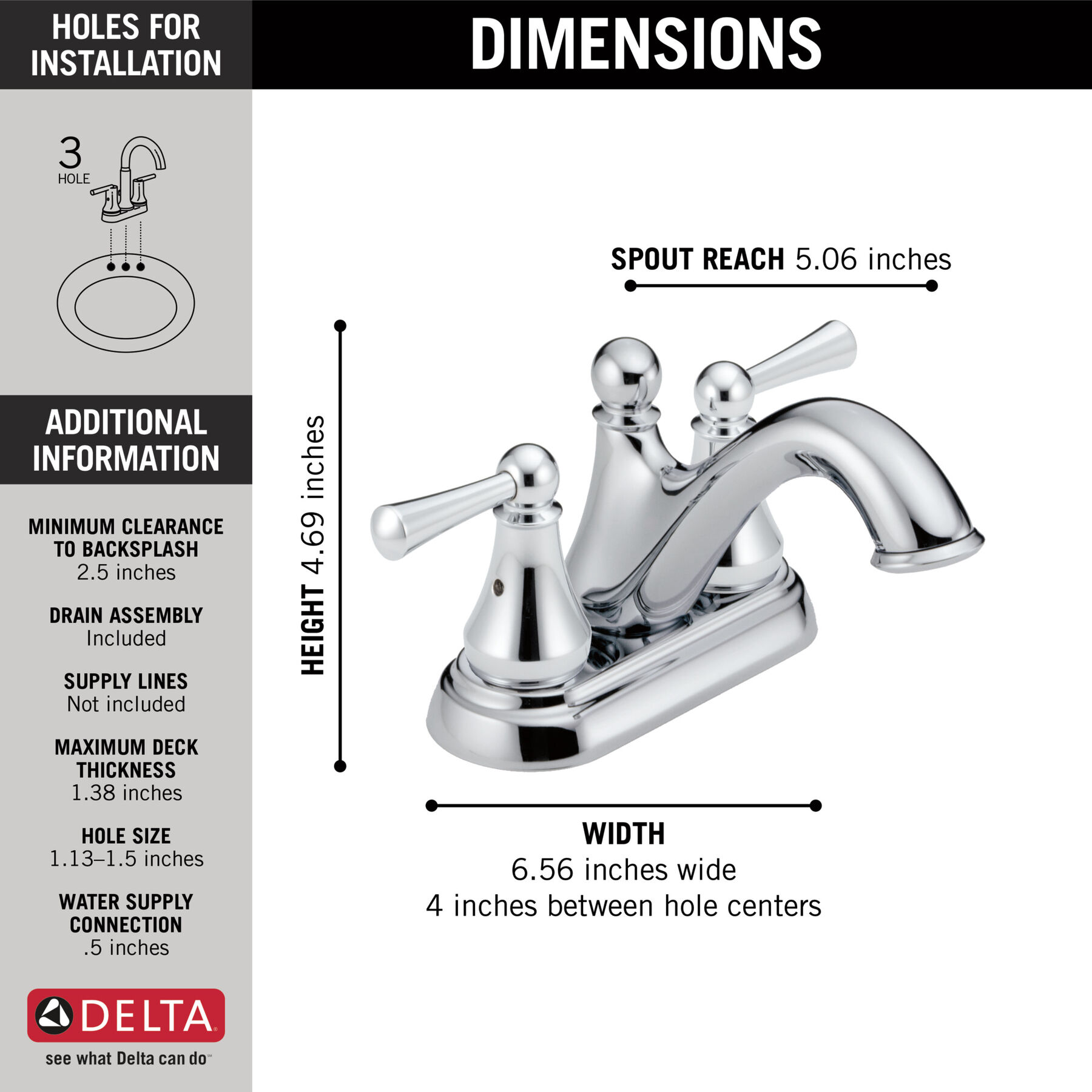 Centerset Bathroom Faucet (Recertified)