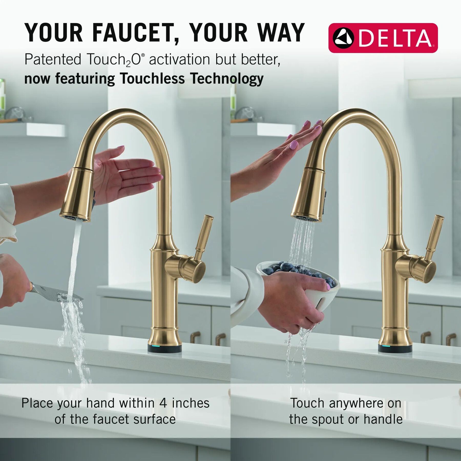 Touch<sub>2</sub>O&reg; Technology Kitchen Faucet with Touchless Technology (Recertified)