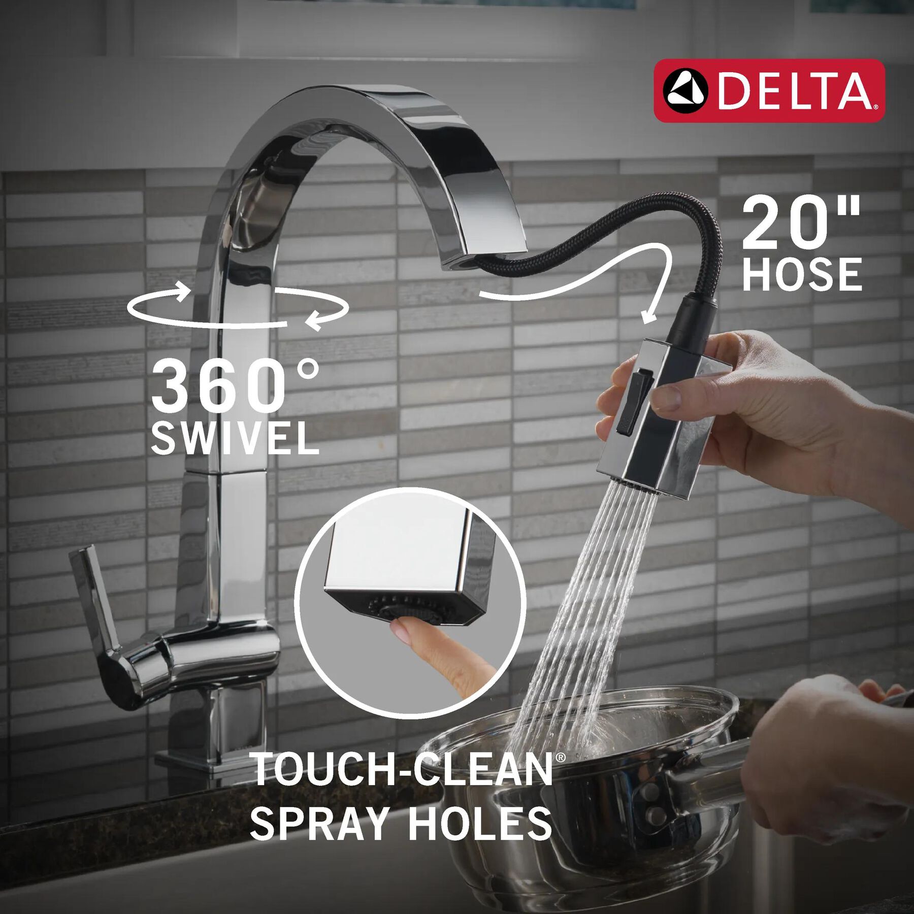 Single Handle Pull-Down Kitchen Faucet
