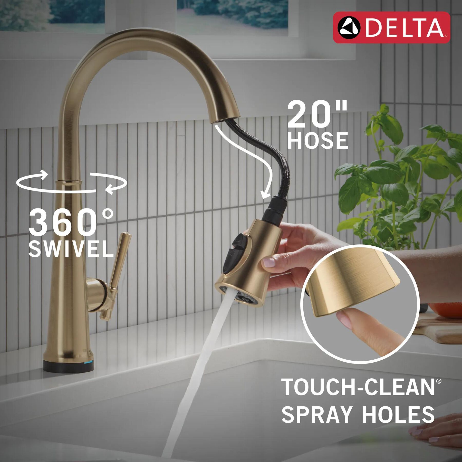 Touch<sub>2</sub>O&reg; Technology Kitchen Faucet with Touchless Technology