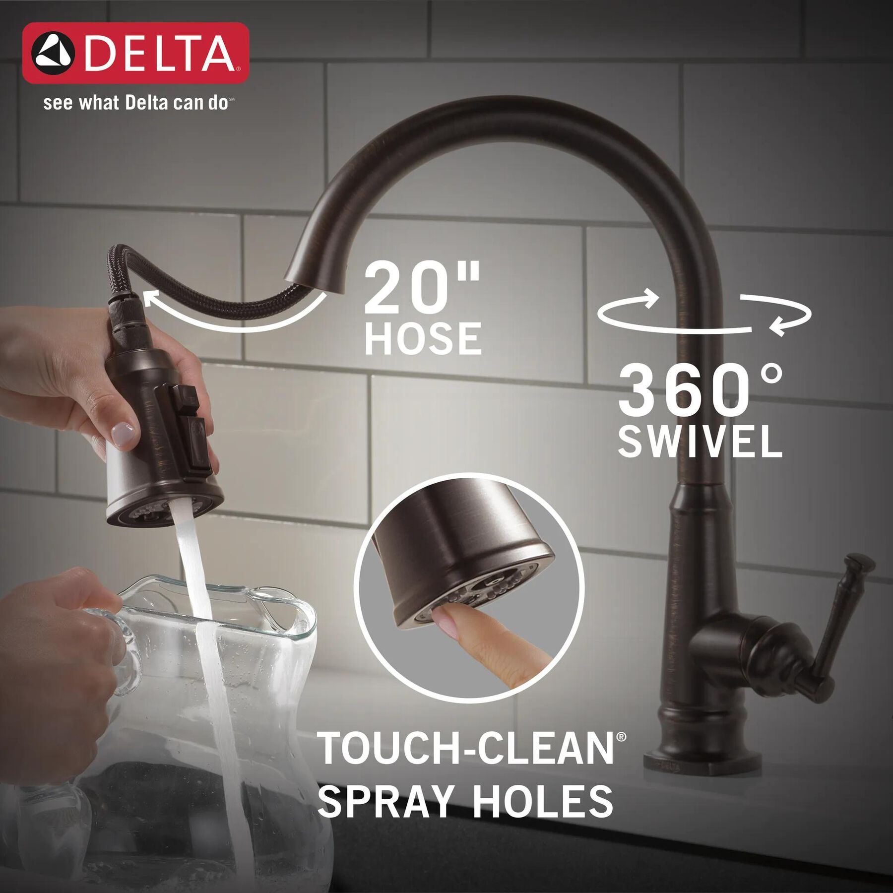 Single Handle Pull-Down Kitchen Faucet with Soap Dispenser and ShieldSpray Technology
