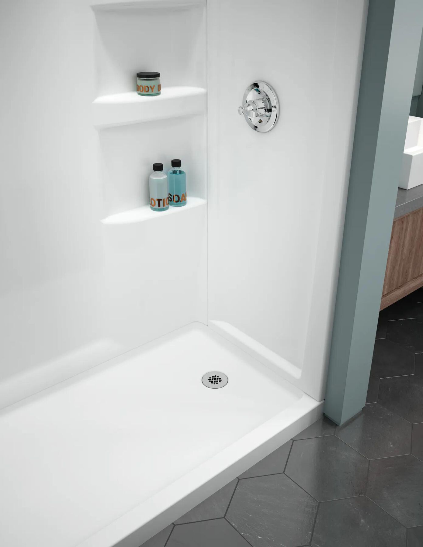 Haywood 60" x 30" Shower Base-Right