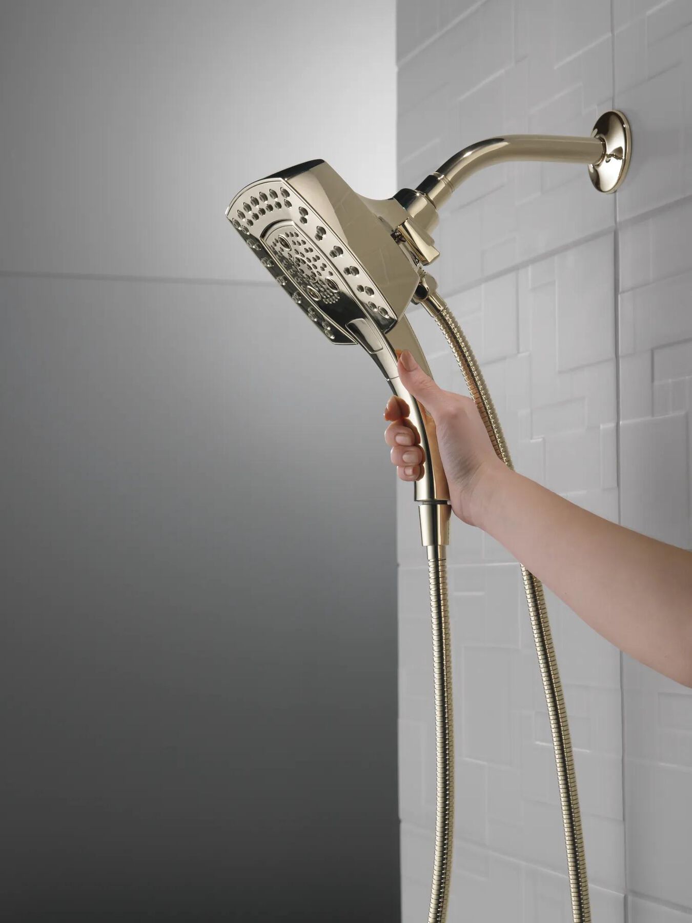 H<sub>2</sub>Okinetic&reg; In2ition&reg; 5-Setting Two-in-One Shower