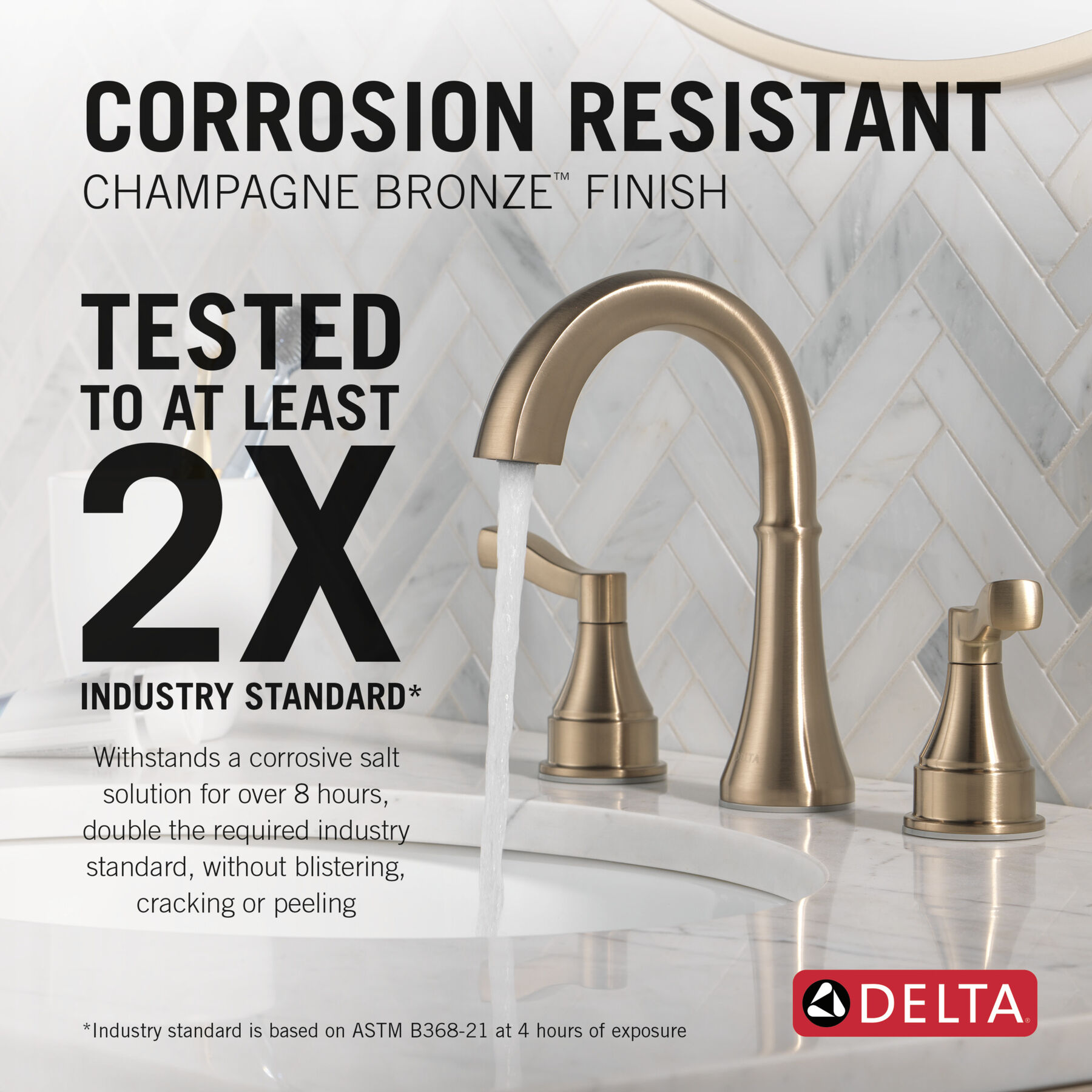 Widespread Lavatory Faucet with 14 Series Tub Shower Trim and Rough Bundle