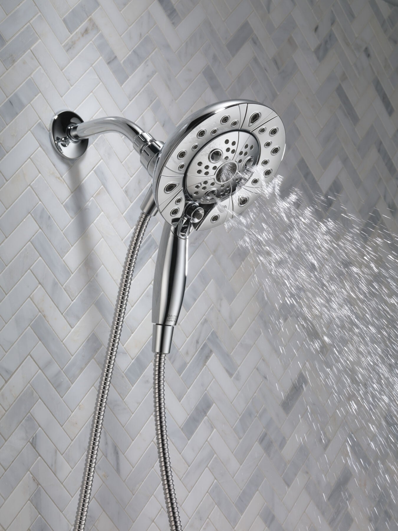 H<sub>2</sub>Okinetic&reg; In2ition&reg; 5-Setting Two-in-One Shower