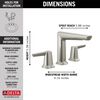 Two Handle Widespread Bathroom Faucet (Recertified)