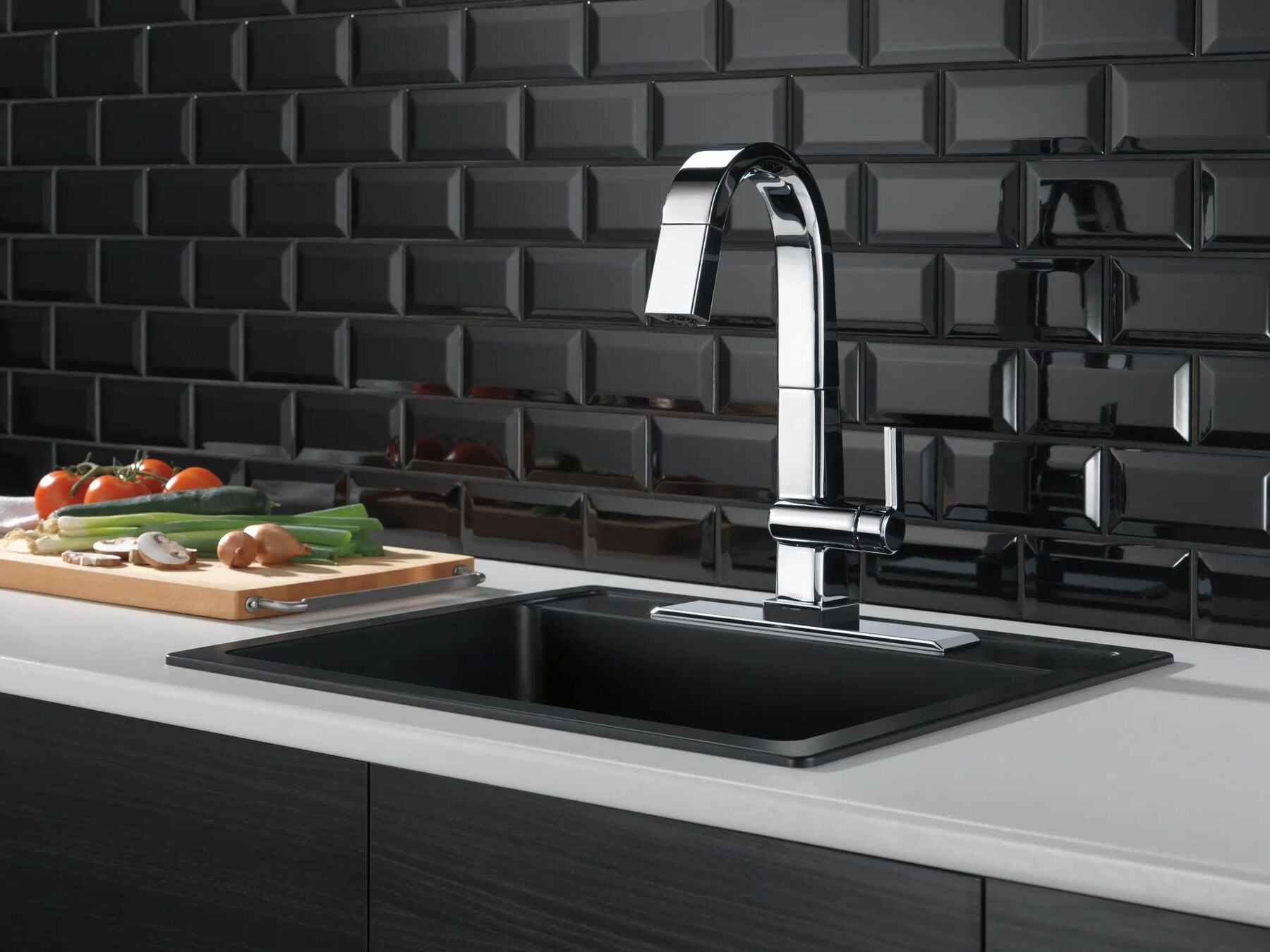 Single Handle Pull-Down Bar/Prep Faucet With Touch<sub>2</sub>O&reg; Technology