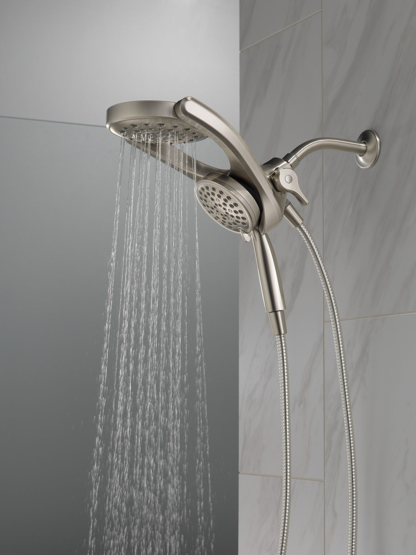 HydroRain&reg; 4-Setting Two-in-One Shower Head