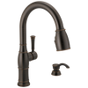 Single Handle Pull-Down Kitchen Faucet with Soap Dispenser and ShieldSpray&reg; Technology (Recertified)