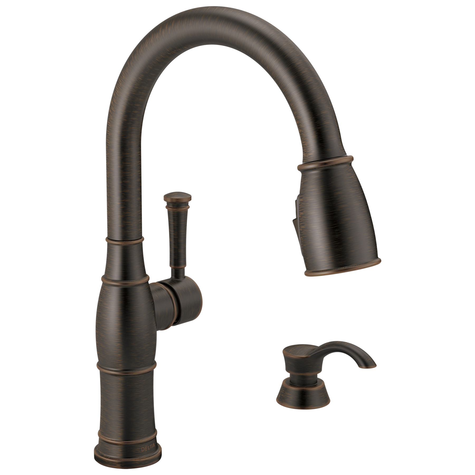 Single Handle Pull-Down Kitchen Faucet with Soap Dispenser and ShieldSpray&reg; Technology (Recertified)